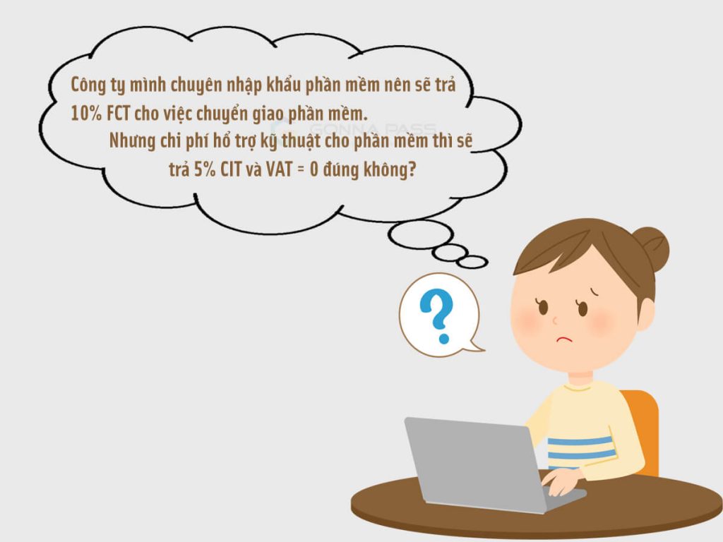 Thuế FCT và CIT của công ty nhập khẩu phần mềm