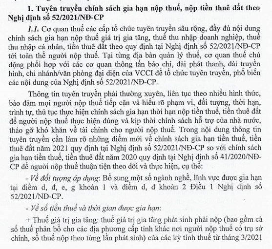 Gia hạn nộp thuế và tiền thuê đất