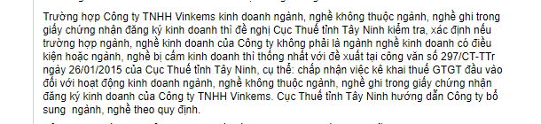 xuất hoá đơn với ngành nghề chưa đăng ký